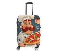 DWTJKMS Copertura per bagagli Chef Pizza semplice e generosa copertura antipolvere lavabile, resistente ai graffi per valigie da 48-81 cm, Stile:, M, Custodia per bagagli