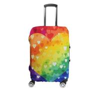 DWTJKMS Copertura per bagagli colorata arcobaleno con cuore innamorato, semplice e generosa, copertura antipolvere lavabile, resistente ai graffi, per valigie da 48-81 cm, Stile:, L, Custodia per