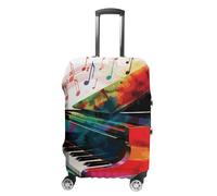 DWTJKMS Copertura per bagagli colorata con tastiera di pianoforte e musica, semplice e generosa, copertura antipolvere lavabile, resistente ai graffi, per valigie da 48-81 cm, Stile:, S, Custodia per