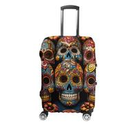 DWTJKMS Copertura per bagagli colorata con teschi di zucchero, semplice e generosa, copertura antipolvere lavabile, resistente ai graffi, per valigie da 48-81 cm, Stile:, S, Custodia per bagagli