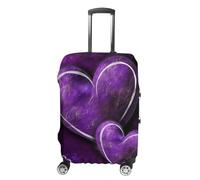DWTJKMS Copertura per bagagli con cuori viola, semplice e generosa, lavabile, resistente ai graffi, per valigie da 48-81 cm, Stile:, L, Custodia per bagagli
