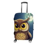 DWTJKMS Copertura per bagagli con gufo e luna gialla, semplice e generosa, copertura antipolvere lavabile, resistente ai graffi, per valigie da 48-81 cm, Stile:, M, Custodia per bagagli