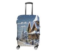 DWTJKMS Copertura per bagagli con scena natalizia invernale, semplice e generosa, copertura antipolvere lavabile, resistente ai graffi, per valigie da 48-81 cm, Stile:, L, Custodia per bagagli