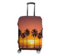 DWTJKMS Copertura per bagagli da spiaggia con tramonto tropicale, semplice e generosa, copertura antipolvere lavabile, resistente ai graffi, per valigie da 48-81 cm, Stile:, L, Custodia per bagagli