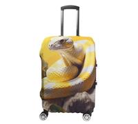 DWTJKMS Copertura per bagagli in pitone giallo e bianco, semplice e generosa, lavabile, resistente ai graffi, per valigie da 48-81 cm, Stile:, XL, Custodia per bagagli
