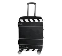 DWTJKMS Copertura per bagagli nera semplice e generosa per valigie dal film classico, lavabile, resistente ai graffi, per valigie da 48-81 cm, Stile:, M, Custodia per bagagli