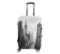 DWTJKMS Copertura per bagagli New York, semplice e generosa, lavabile, resistente ai graffi, per valigie da 48-81 cm, colore: bianco e nero, Stile:, S, Custodia per bagagli