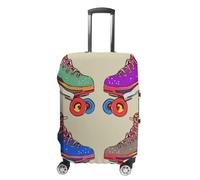 DWTJKMS Copertura per bagagli per pattini a rotelle, stile retrò, colorata, semplice e generosa, copertura antipolvere lavabile, resistente ai graffi, per valigie da 48-81 cm, Stile:, S, Custodia per