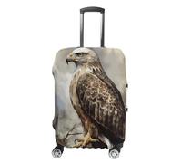 DWTJKMS Copertura per bagagli seduto ad acquerello di Hawk, semplice e generosa, copertura antipolvere lavabile, resistente ai graffi, per valigie da 48-81 cm, Stile:, L, Custodia per bagagli