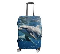 DWTJKMS Copertura per bagagli semplice e generosa con delfini, lavabile, resistente ai graffi, per valigie da 48-81 cm, Stile:, S, Custodia per bagagli