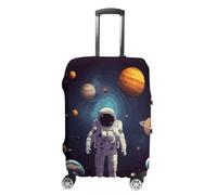 DWTJKMS Copertura per bagagli semplice e generosa con pianeti del sistema solare astronauta, copertura antipolvere lavabile, resistente ai graffi, per valigie da 48-81 cm, Stile:, M, Custodia per