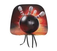 DWTJKMS Copertura per poggiatesta auto con palla da bowling, regolabile, riutilizzabile, accessorio per interni auto, grazioso accessorio vintage per poggiatesta auto, 1 pezzo, per la maggior parte