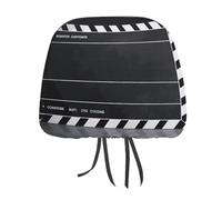 DWTJKMS Copertura per poggiatesta auto, regolabile, riutilizzabile, accessorio per interni auto, stile vintage, per la maggior parte delle auto, colore nero, 1 pezzo