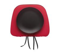 DWTJKMS Copertura per poggiatesta auto, regolabile, riutilizzabile, per interni auto, colore rosso e nero, 1 pezzo, accessorio per poggiatesta auto, in stile vintage, per la maggior parte delle auto