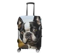 DWTJKMS Copertura semplice e generosa per valigie con cucciolo di cane Boston Terrier, lavabile, resistente ai graffi, per valigie da 48-81 cm, Stile:, S, Custodia per bagagli