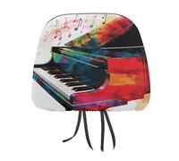 DWTJKMS Copri poggiatesta per auto, 2 pezzi, regolabili, riutilizzabili, accessori per sedile auto, stile vintage, per la maggior parte delle auto