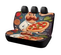 DWTJKMS Coprisedile per auto Chef Pizza, protezione antiscivolo per sedile posteriore, durevole, antigraffio, misura universale, adatto per auto, camion e SUV