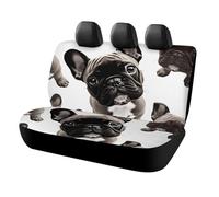 DWTJKMS Coprisedile per auto con bulldog francese, protezione antiscivolo per sedile posteriore, durevole, antigraffio, misura universale, adatto per auto, camion e SUV