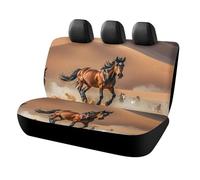 DWTJKMS Coprisedile per auto con cavalli che corrono nel deserto, protezione antiscivolo per sedile posteriore, durevole, antigraffio, misura universale, adatto per auto, camion e SUV
