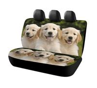 DWTJKMS Coprisedile per auto con cuccioli di Golden Retriever, protezione antiscivolo per sedile posteriore, durevole, antigraffio, misura universale, adatto per auto, camion e SUV