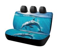 DWTJKMS Coprisedile per auto con delfino che nuota nel mare blu, protezione antiscivolo per sedile posteriore, durevole, antigraffio, dimensioni universali, adatto per auto, camion e SUV