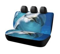DWTJKMS Coprisedile per auto con delfino con un sorriso, protezione antiscivolo per sedile posteriore, durevole, antigraffio, misura universale, adatto per auto, camion e SUV