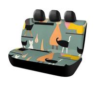 DWTJKMS Coprisedile per auto con gatti in stile moderno Mid-Century, protezione antiscivolo per sedile posteriore, durevole, antigraffio, misura universale, adatto per auto, camion e SUV
