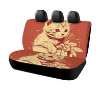 DWTJKMS Coprisedile per auto con gatto sdraiato sulla scatola, protezione antiscivolo per sedile posteriore, durevole, antigraffio, dimensioni universali, adatto per auto, camion e SUV