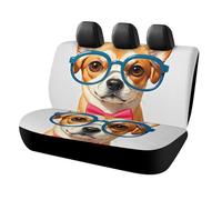 DWTJKMS Coprisedile per auto con morbido papillon per animali domestici, con occhiali di grandi dimensioni, antiscivolo, per sedile posteriore, durevole, antigraffio, misura universale, adatto per
