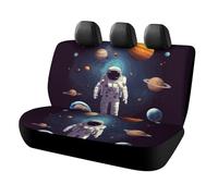 DWTJKMS Coprisedile per auto con pianeti del sistema solare astronauta, protezione antiscivolo per sedile posteriore, durevole, antigraffio, misura universale, adatto per auto, camion e SUV
