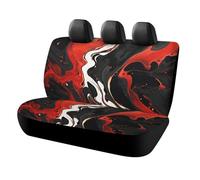 DWTJKMS Coprisedile per auto, in marmo nero e rosso, protezione antiscivolo per sedile posteriore, durevole, antigraffio, misura universale, adatto per auto, camion e SUV
