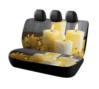 DWTJKMS Coprisedile per auto, motivo farfalla gialla con candele bianche, protezione antiscivolo per sedile posteriore, durevole, antigraffio, misura universale, adatto per auto, camion e SUV