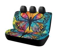 DWTJKMS Coprisedile per auto, motivo farfalla, tie-dye, protezione antiscivolo per sedile posteriore, durevole, antigraffio, misura universale, adatto per auto, camion e SUV