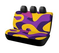 DWTJKMS Coprisedile per auto, motivo giallo e viola, protezione antiscivolo per sedile posteriore, durevole, antigraffio, misura universale, adatto per auto, camion e SUV