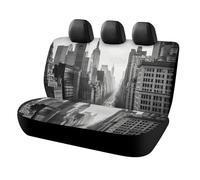 DWTJKMS Coprisedile per auto, nero e bianco New York, protezione antiscivolo per sedile posteriore, durevole, antigraffio, dimensioni universali, adatto per auto, camion e SUV