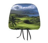 DWTJKMS Coprisedili per auto con motivo hawaiano tropicale, 2 pezzi, regolabili, riutilizzabili, accessori per sedili interni auto, graziosi e vintage, adatti per la maggior parte delle auto
