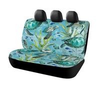 DWTJKMS Coprisedili per auto, motivo tartaruga marina, protezione antiscivolo per sedile posteriore, durevole, antigraffio, misura universale, adatto per auto, camion e SUV