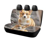 DWTJKMS Corgi, coprisedile per auto, antiscivolo, per sedile posteriore, durevole, antigraffio, misura universale, adatto per auto, camion e SUV