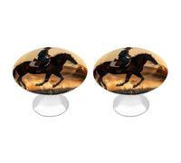 DWTJKMS Cowboys - Maniglie per armadietti con cavalli da equitazione, pomelli colorati per cassetti, adatti per cassettiere, mobili da cucina, porte, armadi e cassetti