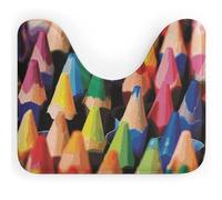 DWTJKMS Crayons - Tappetino da bagno a forma di U, ad asciugatura rapida, assorbente, antimacchia, antiscivolo, per base WC ovale
