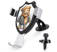 DWTJKMS Cute Bear - Supporto universale per telefono cellulare da auto, per tutti gli smartphone e i modelli di auto, colore: nero