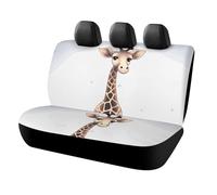 DWTJKMS Cute Giraffe Coprisedile Auto Antiscivolo Protezione per Sedile Posteriore Durevole Antigraffio Misura Universale Sedili Auto Copertura Adatto Per Auto, Camion e SUV
