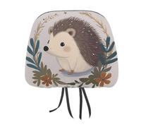 DWTJKMS Cute Little Hedgehog, 1 coprisedile per poggiatesta auto, regolabile, riutilizzabile, accessorio per interni dell'auto, accessorio per poggiatesta auto, stile vintage, per la maggior parte