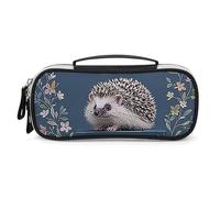 DWTJKMS Cute Little Hedgehog Borsa per il trucco in pelle Portatile Piccolo Organizzatore Cosmetico Impermeabile Borse da toeletta Pennelli Matite E Viaggio Trucco Accessori