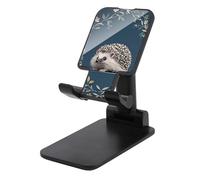 DWTJKMS Cute Little Hedgehog - Supporto per telefono cellulare, pieghevole, regolabile in altezza, portatile, per tutti gli smartphone, colore: nero