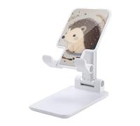 DWTJKMS Cute Little Hedgehog - Supporto per telefono cellulare, pieghevole, regolabile in altezza, portatile, supporto per cellulare, da scrivania, adatto a tutti gli smartphone, colore: bianco