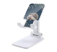 DWTJKMS Cute Little Hedgehog - Supporto per telefono cellulare, pieghevole, regolabile in altezza, portatile, supporto per cellulare, da scrivania, adatto a tutti gli smartphone, colore: bianco