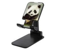 DWTJKMS Cute Little Panda - Supporto per telefono cellulare, pieghevole, regolabile in altezza, portatile, adatto a tutti gli smartphone, colore: nero