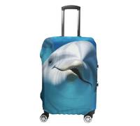 DWTJKMS Delfino con un sorriso copertura per bagagli semplice e generosa copertura antipolvere lavabile, resistente ai graffi per valigie da 48-81 cm, Stile:, L, Custodia per bagagli