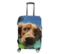 DWTJKMS Divertente copertura per bagagli a forma di cane che nuota, semplice e generosa, copertura antipolvere lavabile, resistente ai graffi, per valigie da 48-81 cm, Stile:, S, Custodia per bagagli